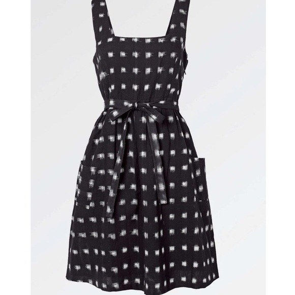 Fatface Dresses & Skirts - FatFace The Serena Dress Women 10 Black Ikat Pockets Smocked Lagenlook Cottage
